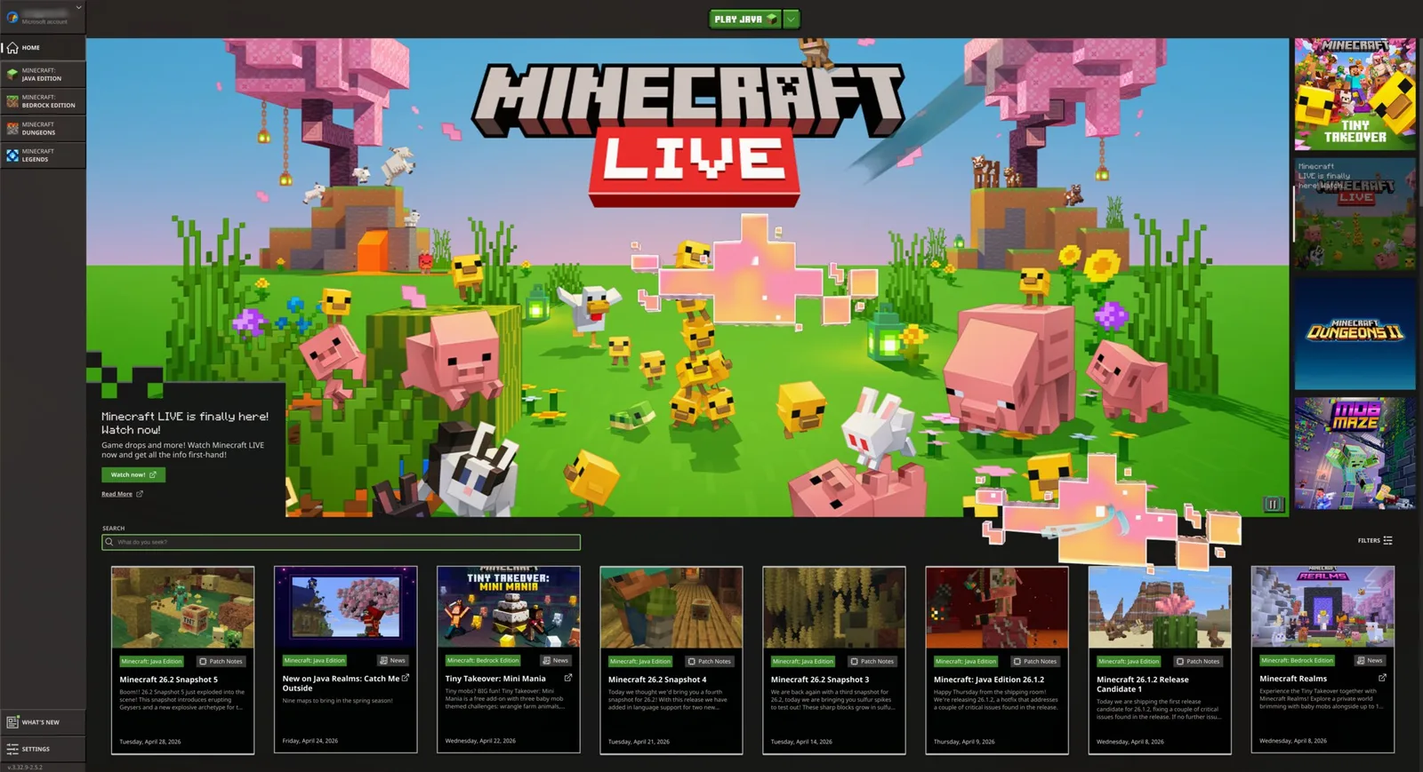 Omarchy'de çalışan Minecraft